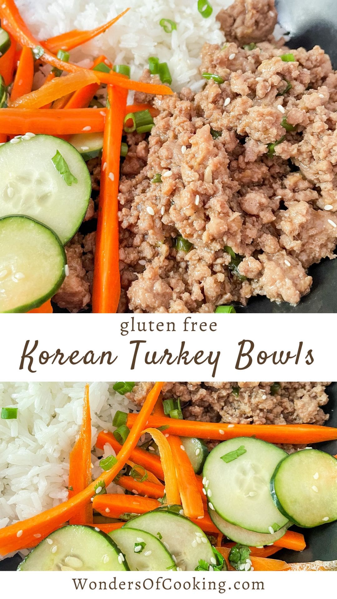 Korean Beef Bowls by Wonders of Cooking food blog, gluten free lunch bowls, dinner, korean beef